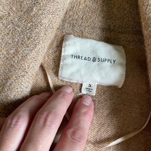 Thread & Supply Textured Camel Cardigan Coat - Picture 9 of 11